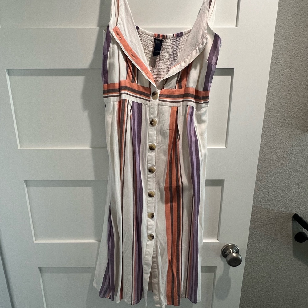 Striped Button-Down Sundress